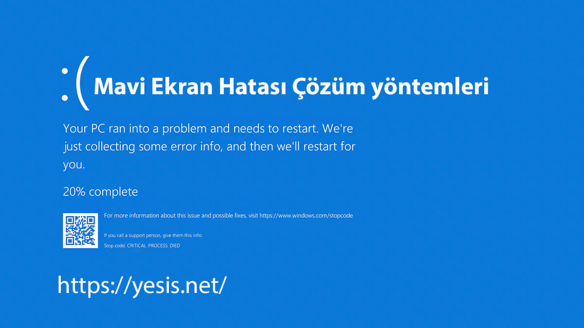 Mavi Ekran Hatası Nedir? Mavi Ekran Hatasını nedenleri ve çözüm yöntemleri